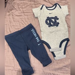 Nike Tarheels baby onesie/pant set